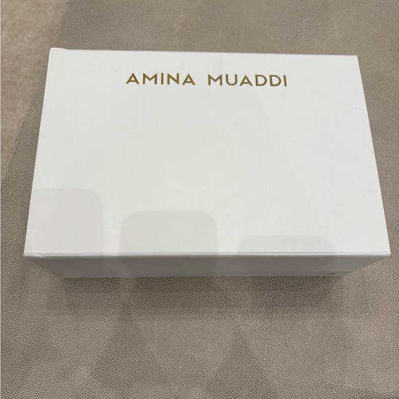 AMINA MUADDI Lily crystal flower leather slide sandals - Picture 6 of 8